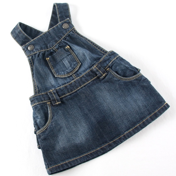Old Navy Other - Old Navy Girl 6-12 mo Denim Ruffle Overall Dress